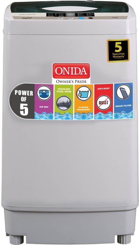 Onida 6.2 kg Fully Automatic Top Load Washing Machine Grey(T62CGN / CRYSTAL 62)