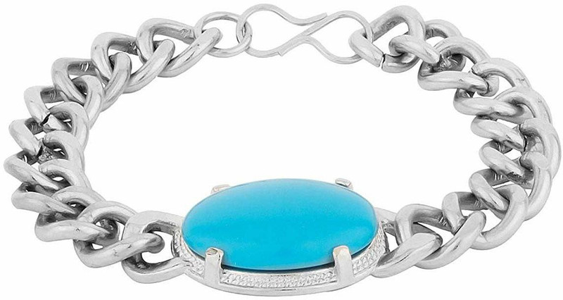 silvoswan Stainless Steel Silver Coated Bracelet