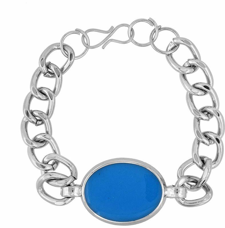 silvoswan Stainless Steel Silver Coated Bracelet