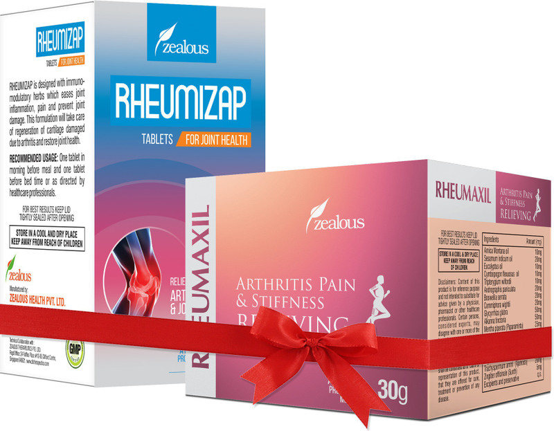 zealous RHEUMIZAP Tablets and RHEUMAXIL Cream COMBI pack for Rheumatoid Arthritis(45 g)