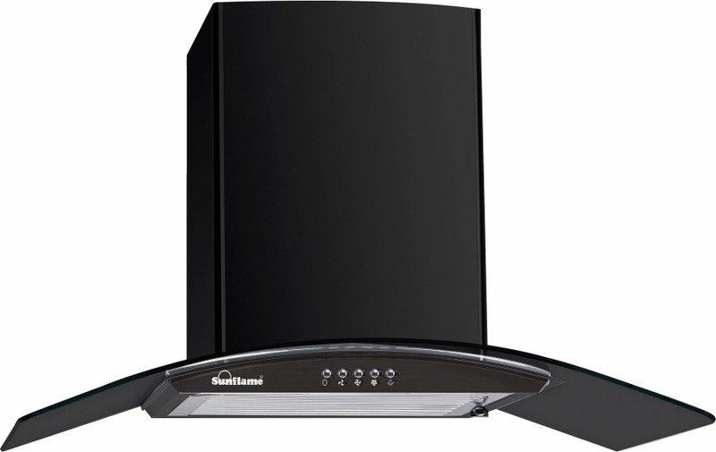 Sunflame CHIMNEY BELLA 60 CM WITH 2 BURNER DIAMOND Wall Mounted Chimney(BLACK 1100 CMH)