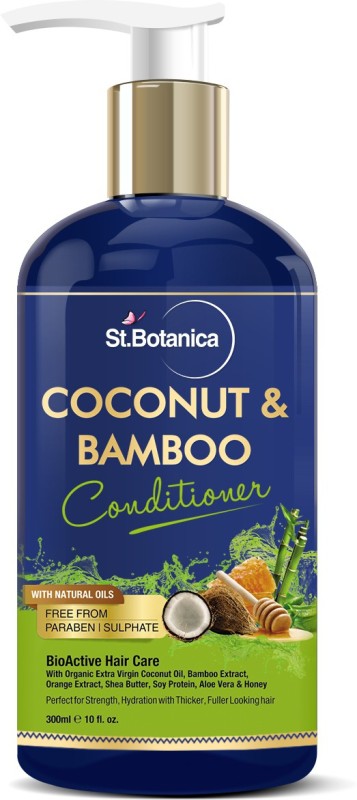 StBotanica Coconut & Bamboo Hair Conditioner, 300ml - For Hair Strength & Hydration, with  Virgin Coconut Oil, Shea Butter & Aloevera.(300 ml)