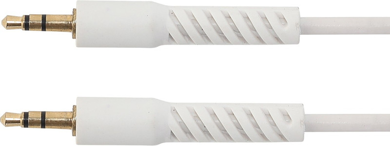 f one cables Premium Quality Male To Male AUX Audio Cable 1.25 m AUX Cable(Compatible with iPad,smartphones, tablets, laptops, MP3 players, White)