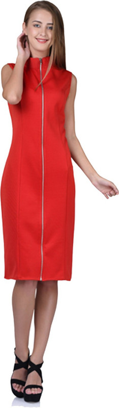 liqvid Women Shift Red Dress