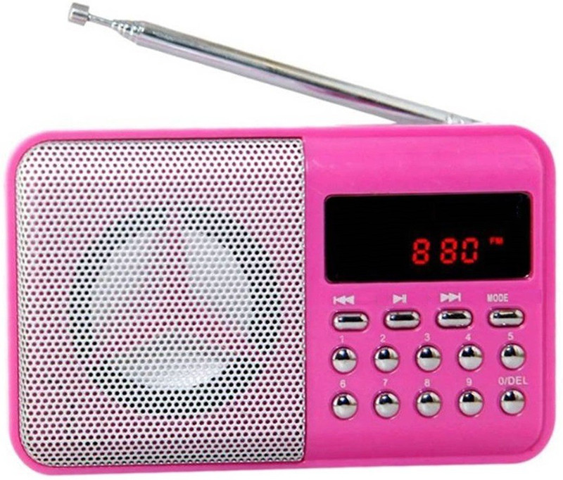 CRETO BT- SM71 Latest Portable Fm/Radio Support USB Pen-drive, Memory Card & Aux in FM Radio(Pink)
