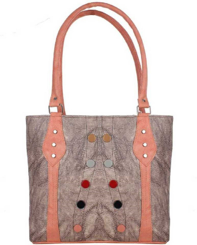 divyansh collection DIV_HANDBAG_PEACH AND BEIGE Grey Shoulder Bag