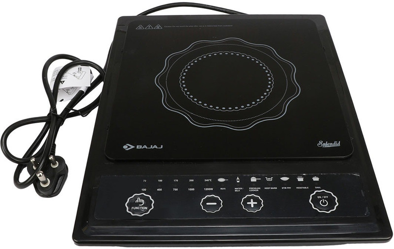 Bajaj 1200 W SPLENDID AUTOMATIC QUALITY Induction Cooktop(Black, Push Button)