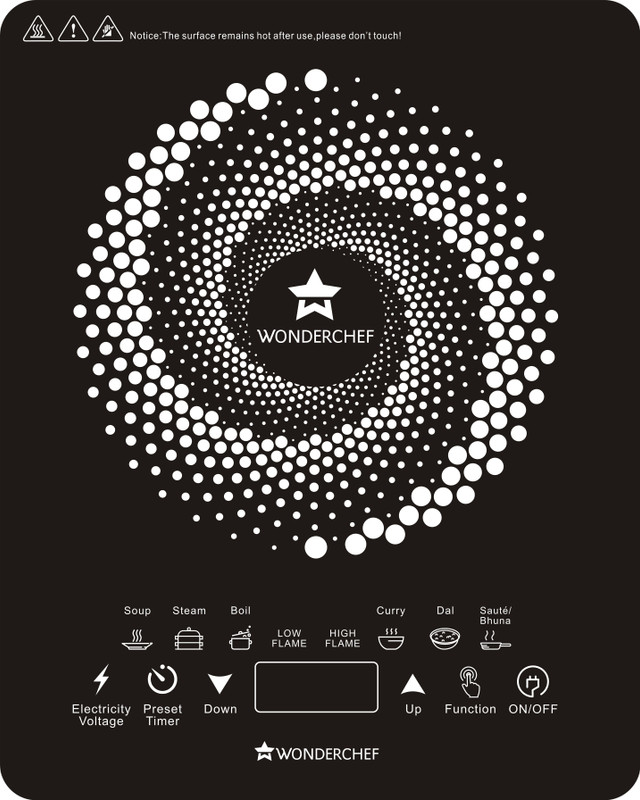 Wonderchef Swift Induction Cooktop(Black, Touch Panel)