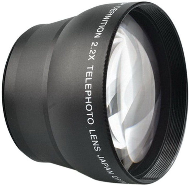 eassycart NF&E 58mm 2.2X Magnification Telephoto Tele Converter Lens with Caps for Camera  Lens for(Black, 58)