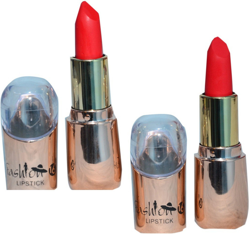 fashion 16 Matte Lipstick 2pc combo(lite red, red, 8 ml)