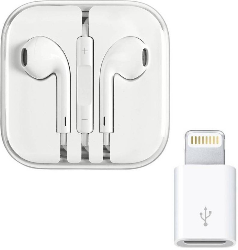 vivaan tech Headphone Accessory Combo for apple, 4, apple 4S, apple 5, 5S, apple 6, 6S, Iphone 7(White)
