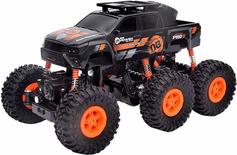 yatri 2.4GHZ 6 Wheel Rock Crawler SUV Monster Truck 4WD Rechargeable Remote Control Car(Multicolor)
