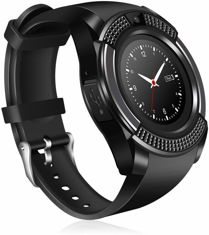 kudzu V88 Fitness Smartwatch black Smartwatch(Black Strap Regular)