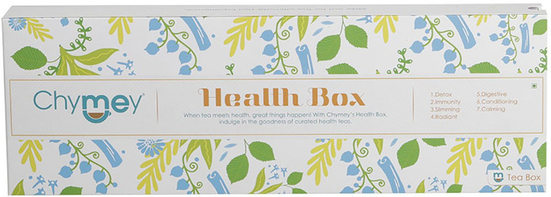 chymey Health Box , Immunity, Slimming, Radiant, Digestive, Conditioning, Calming. Herbs Tea Blend Glass Bottle(80 g)