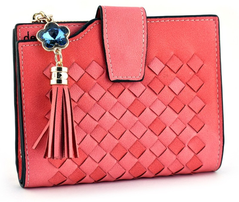 SAI PURSE Girls Pink Genuine Leather Wallet(12 Card Slots)