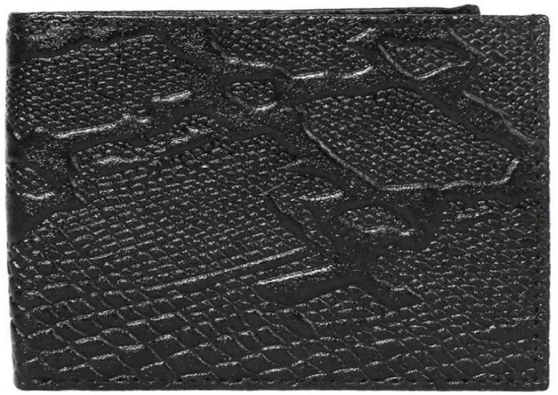 adhity Men Black Genuine Leather Wallet(10 Card Slots)