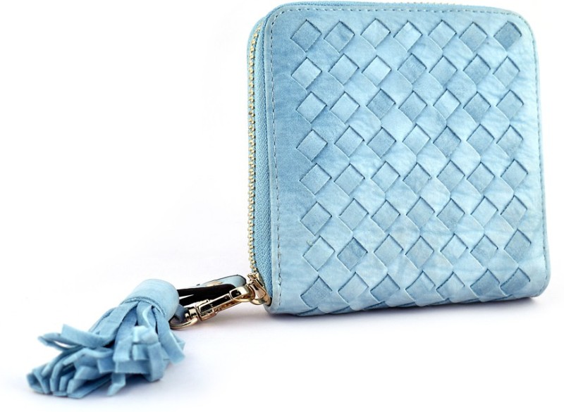 SAI PURSE Girls Blue Genuine Leather Wallet(18 Card Slots)