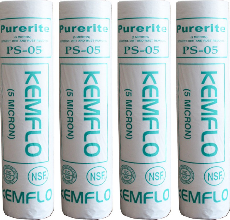 kemflo Set OF 4 For All Type OF Water Filter PS-05 Solid Filter Cartridge(5, Pack of 4)