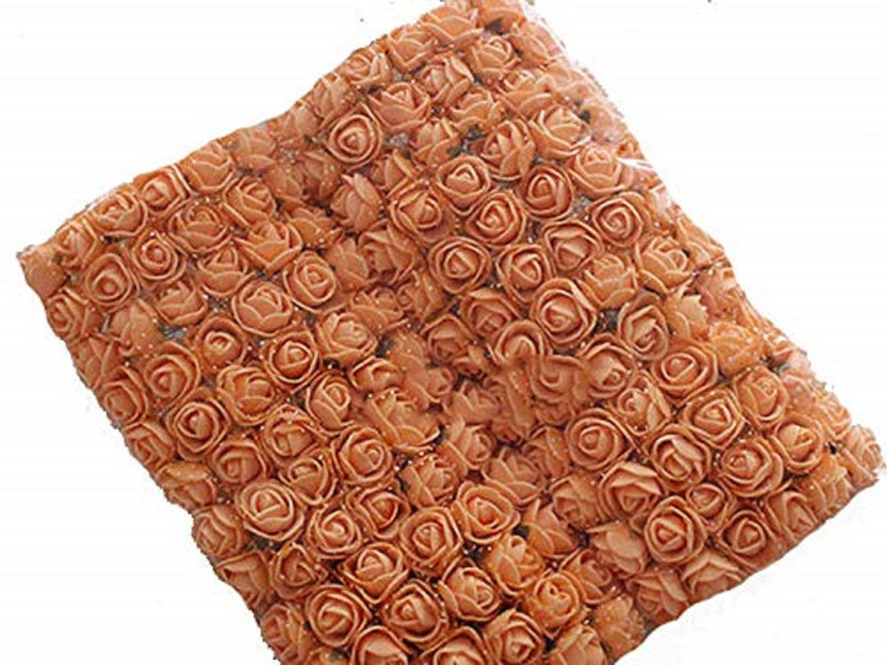 sarpi crafts Orange Rose Artificial Flower(0.1 inch, Pack of 144)