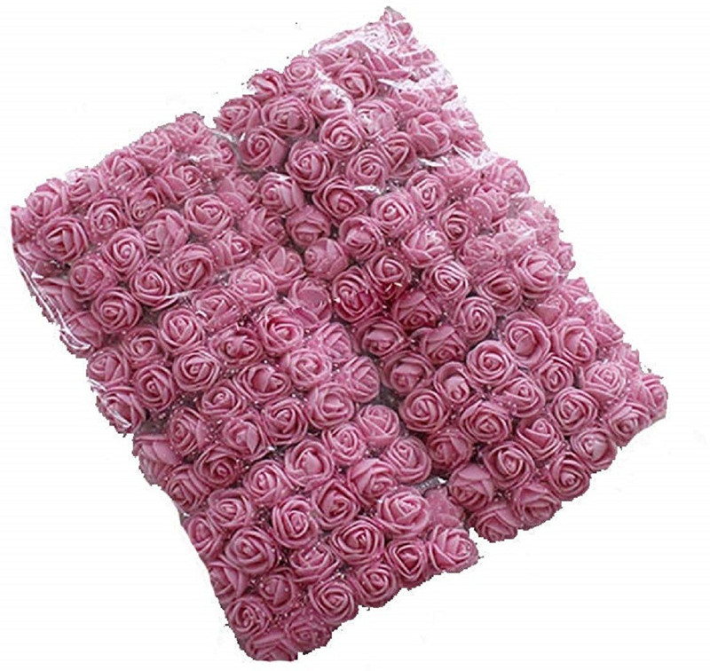 sarpi crafts Pink Rose Artificial Flower(0.1 inch, Pack of 144)