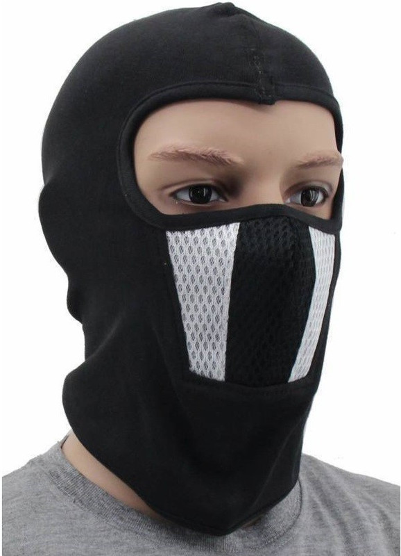 fozti Black Bike Face Mask for Men & Women(Size: Free,  Balaclava)