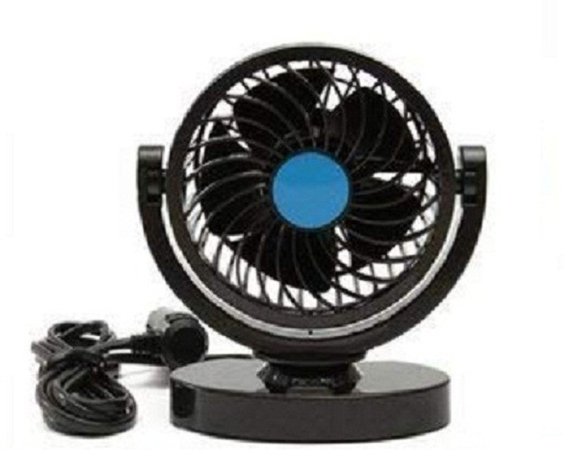 PRTEK 2V/24V Cooling Car Fan 360 Degree Rotatable Air Conditioner for Vehicle Truck RV SUV or Boat(Single) Car Interior Fan(12 V)