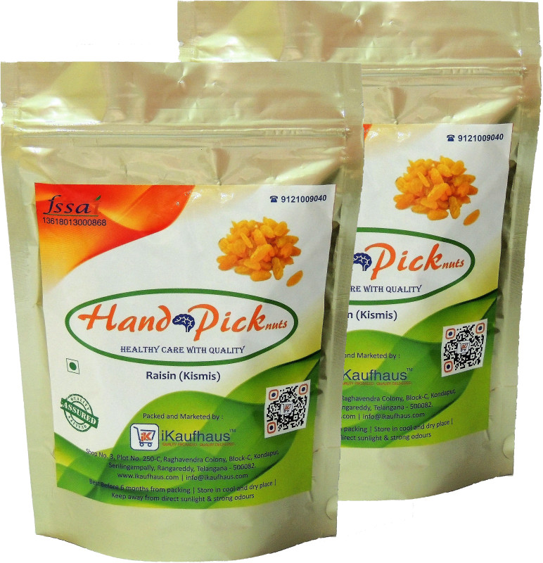 hand pick nuts Raisins Vacuum Packed Raisins(2 x 250 g)
