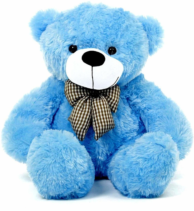 customer delight CD Soft Toys teddy bear for Girl and Kids [BLUE , 3 Feet]  - 91 cm(Blue)