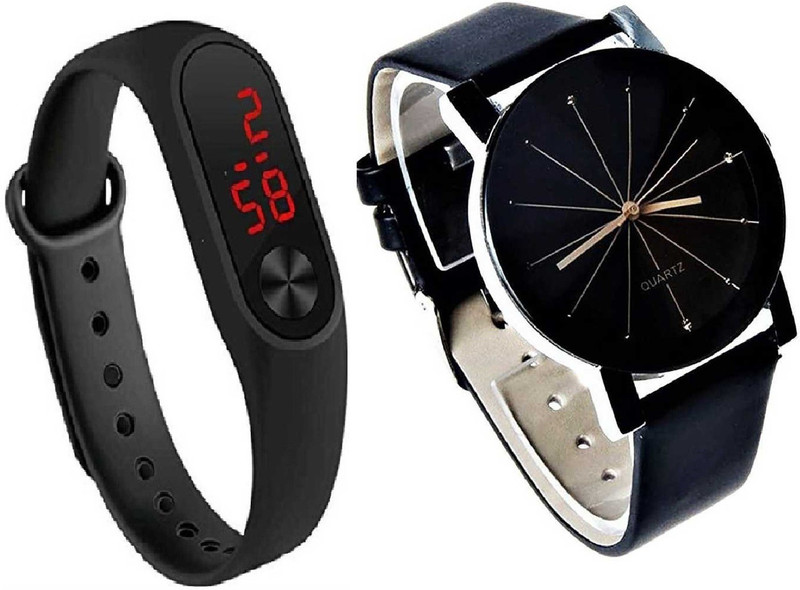 giftkids Beautiful F500 New Diamond Cut Glass Leather belt watch For Women Analog Watch - For Girls Analog-Digital Watch  - For Boys & Girls