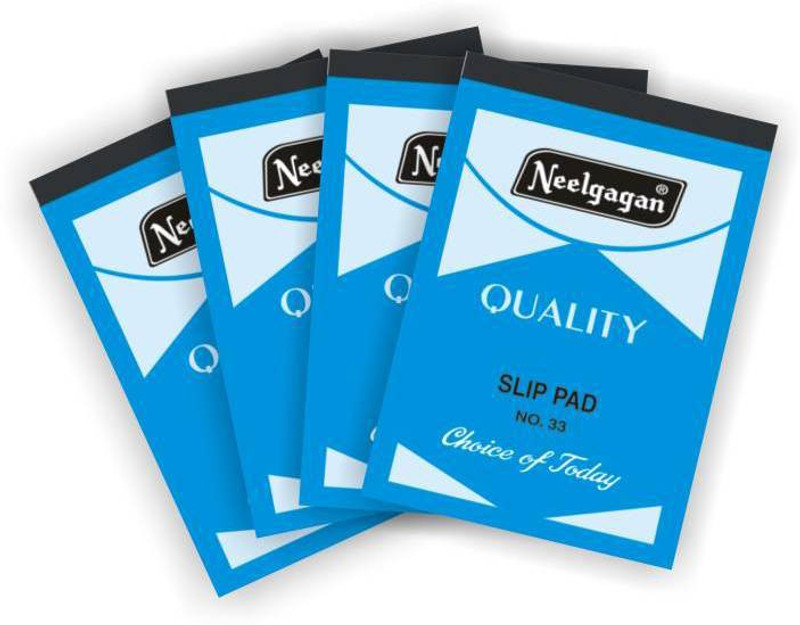 neelgagan Regular Note Pad(slip pad 33(Pack of 4), Blue, Pack of 4)