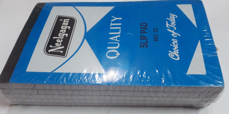 neelgagan Regular Note Pad(slip pad 33 (Pack of 5), Blue, Pack of 5)