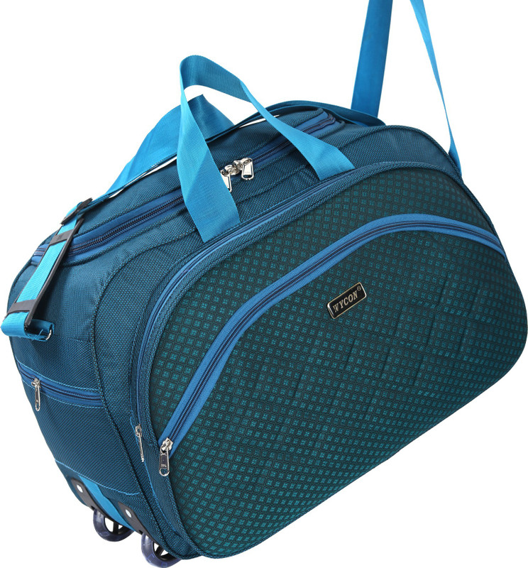 wycon (Expandable) Lightweight Waterproof Luggage Travel Duffel Bag with Roller wheels for Men & Women Travel Duffel Bag(Blue)