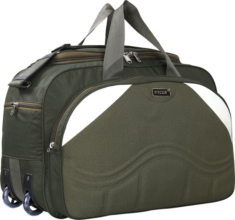wycon Lightweight Waterproof Luggage Travel Duffel Bag with Roller wheels for Men & Women Travel Duffel Bag(Grey)