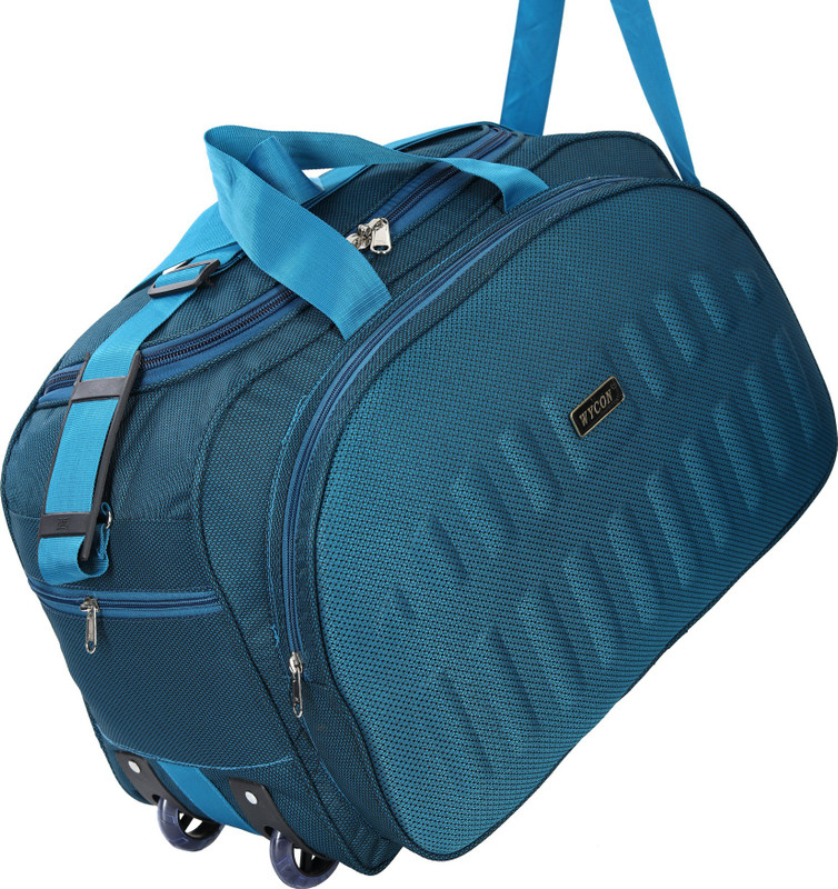 wycon (Expandable) Lightweight Waterproof Luggage Travel Duffel Bag with Roller wheels for Men & Women Travel Duffel Bag(Blue)