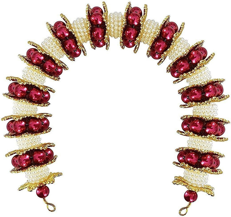 LEYSIN Girls Women Juda Accessories, Moti Gajra Special Wear For Festival, Marriages, Party, Function Fashionable Trendy Hair Accessories Hair Accessory Set(Multicolor)