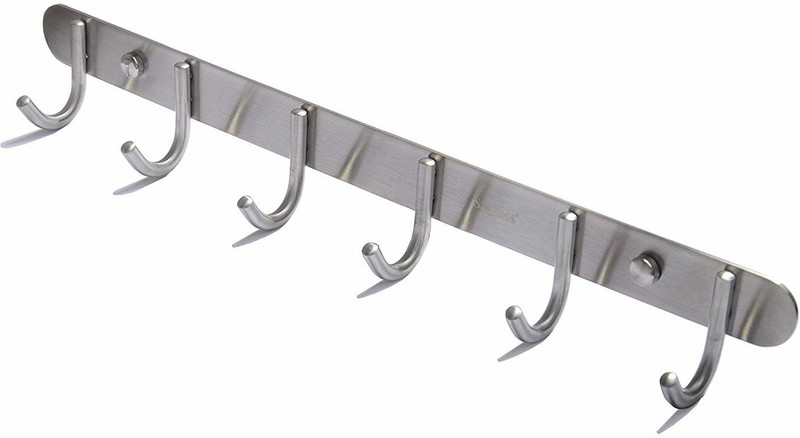 Heavy Duty White Hook Rail 24x7eMall Hook Rack Wall Mounted, Heavy