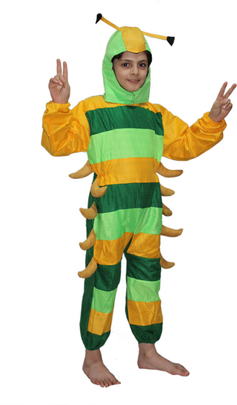 Kaku Fancy Dresses Caterpillar Insect costume For Kids School Annual function/Theme Party/Competition/Stage Shows Dress (7-8 years) Kids Costume Wear