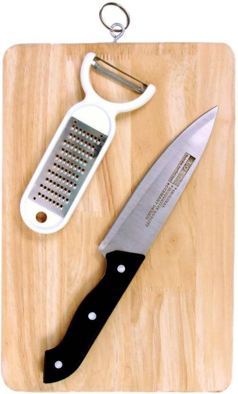 sethias Kitchen Tool Wooden Chopping Board with knife and peeler Kitchen Tool Set Mulricolor Kitchen Tool Set(Mulricolor)