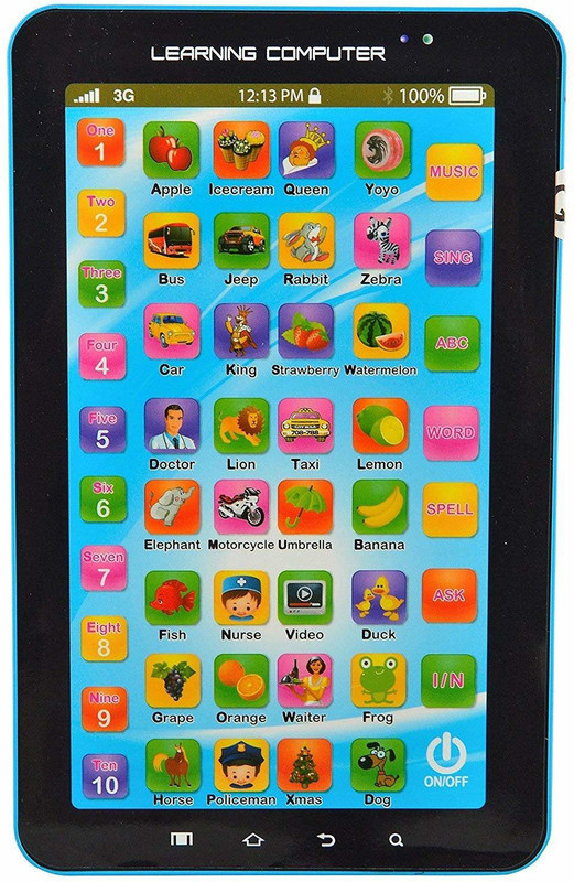 dharti enterprise 1000 Kids Educational Learning Tablet Computer Educational Learning Tablet Toy for Kids Gift .(Multicolor)