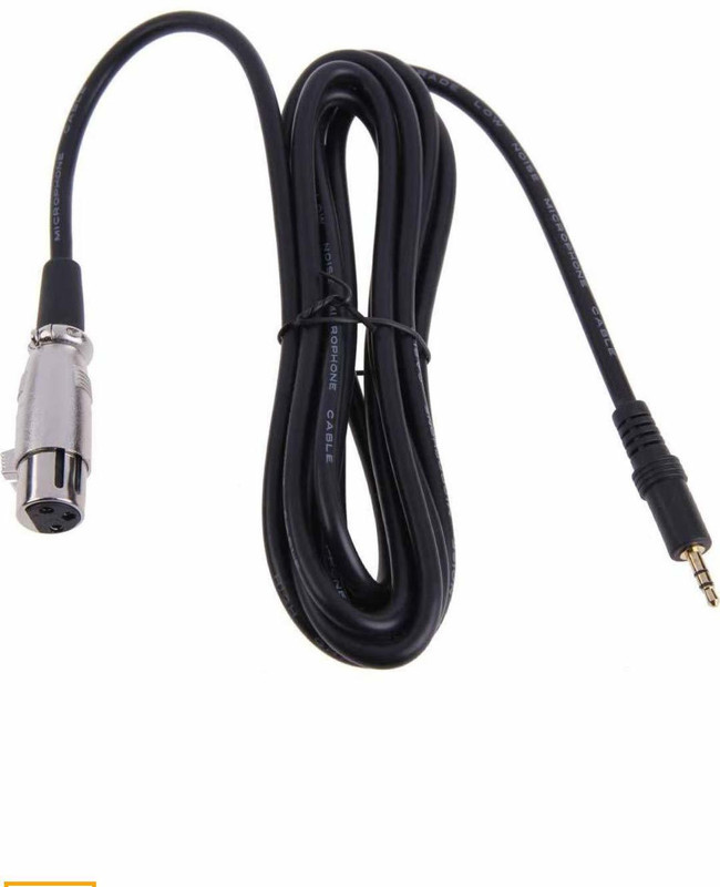 Black Dragon 3.5 mm to xlr 5 mtrs XLR Female(Black)
