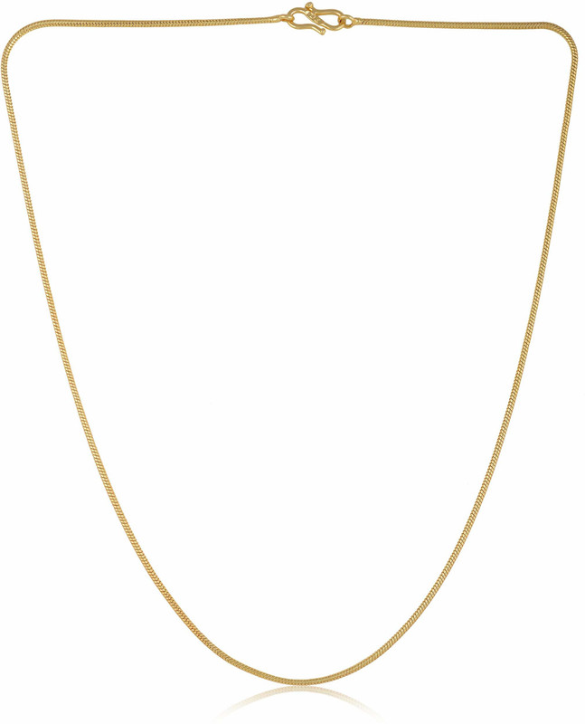 silverish 24K Gold Plated Gold Chain for Girls and Boys (18 Inch) Gold Chain Gold-plated Plated Alloy Chain