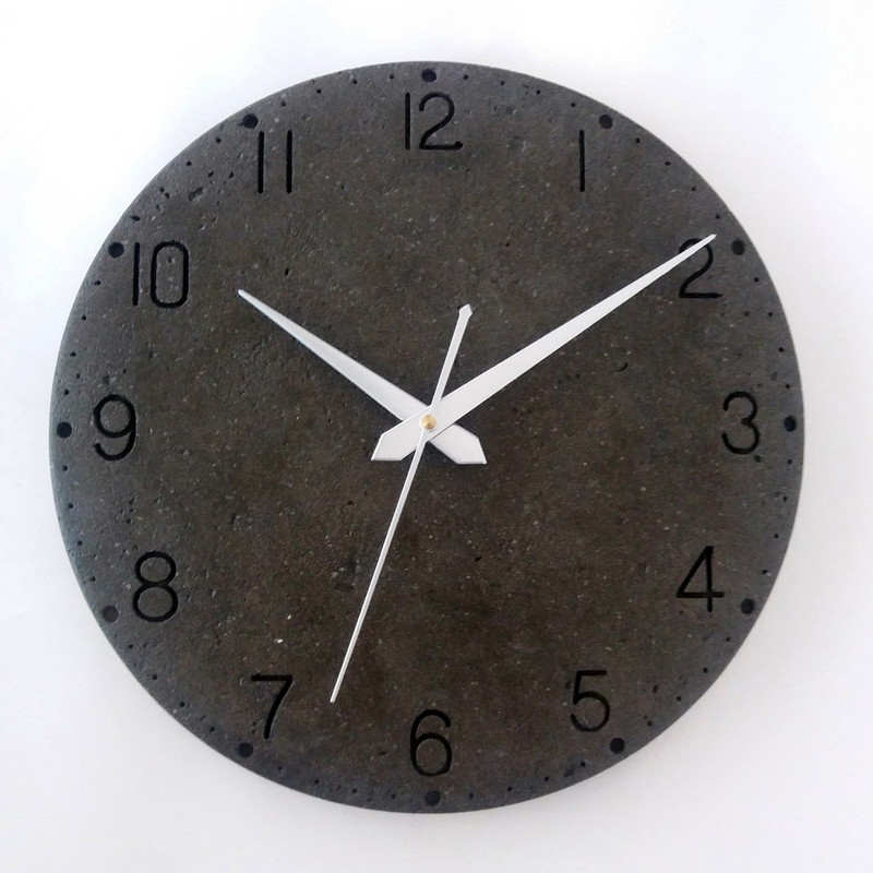 gwoss Analog 26.5 cm X 26.5 cm Wall Clock(Grey, Without Glass)