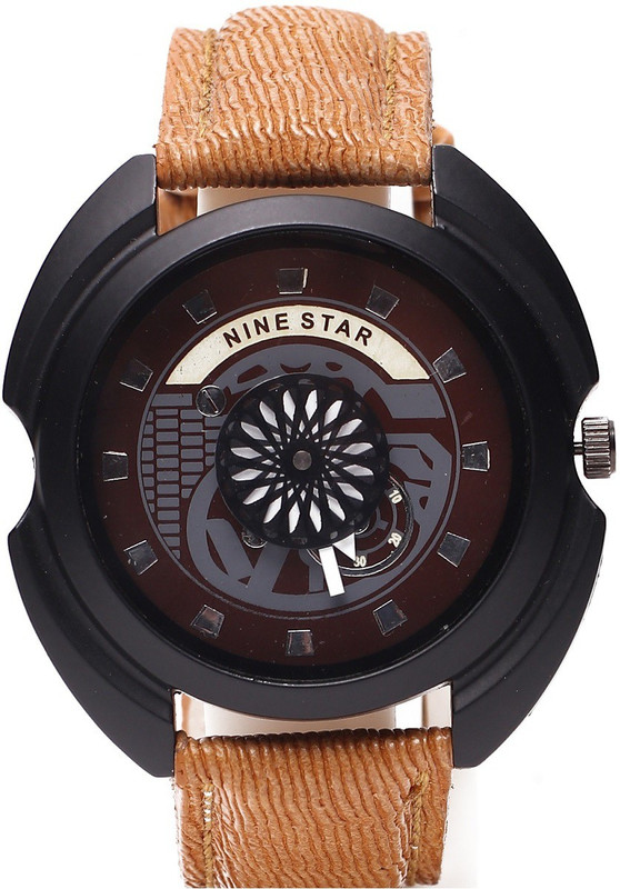 next vision Stylish Brown CUT Dail Chronograph Pattern Unique Analog Watch ST -03 Men Fashion Brown watch Analog Watch  - For Men