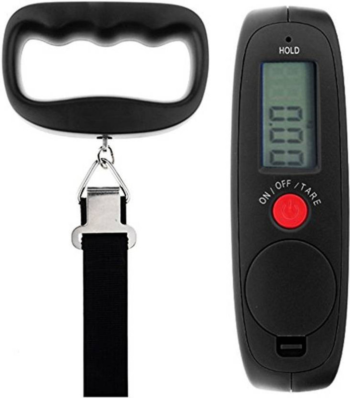 Zelenor Portable Hanging Luggage Weight Machine Digital for Weighing Household Items/Gas Cylinder/Baggage Weighing Scale(Black)