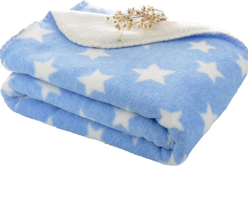 BRANDONN Polka Single AC Blanket for  AC Room(Woollen Blend, SKY BLUE)