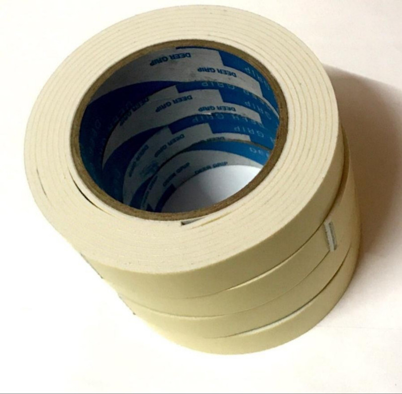 deer grip double sided Self Adhesive Dispenser Foam Mounting Tape (Set of 4) (Manual)(Set of 4, White)