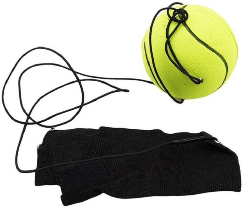contrive Throw Back Bounce Ball with Wrist band For Kids (yellow)(Yellow)