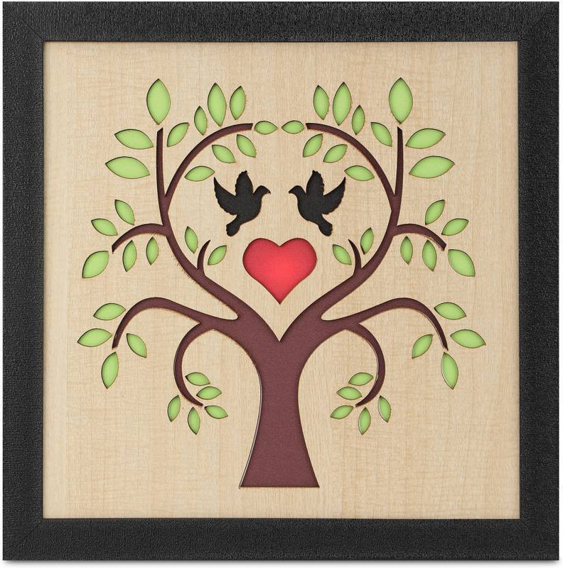 lakshashine Laser Cutting Engraving Wood Embossed 13.4 inch x 13.4 inch Painting Embroidery 13.4 inch x 13.4 inch Painting