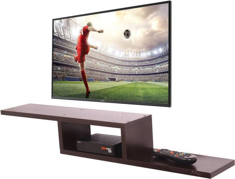 vilton Wooden Set Top Box Stand Wall Mount Setup Box Holder Wall Shelf (Wenge) Wooden Wall Shelf Wall set top box stand Wooden Wall Shelf(Number of Shelves - 3, Brown)
