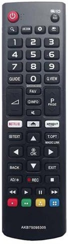MASE AKB75095305 Compatible Remote For LG Smart Tv With Netflix-Amazon Features LG Smart-TV LG Remote Controller(Black)
